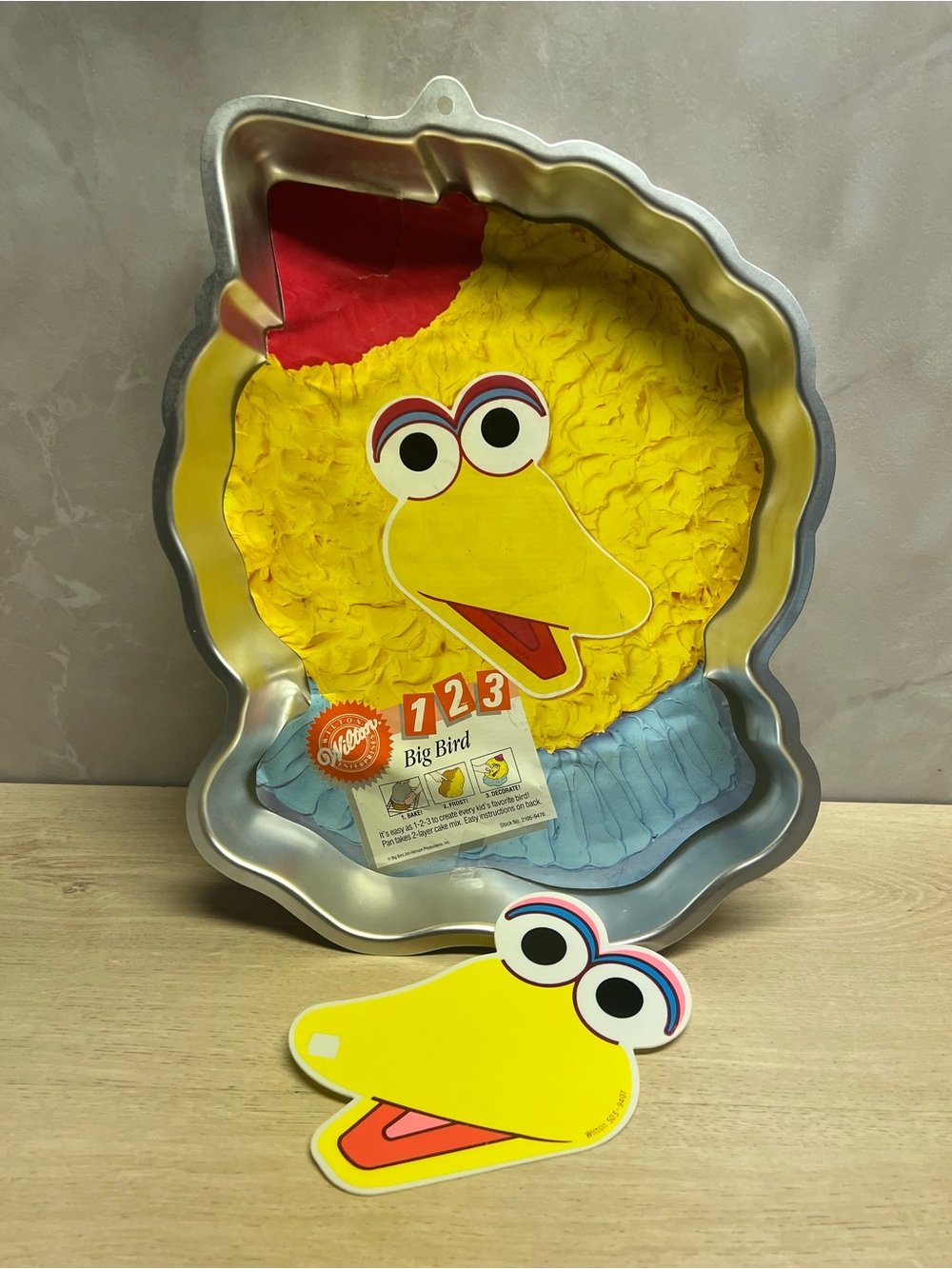 🎂 Vintage 1992 Wilton Big Bird Sesame Street Cake Pan